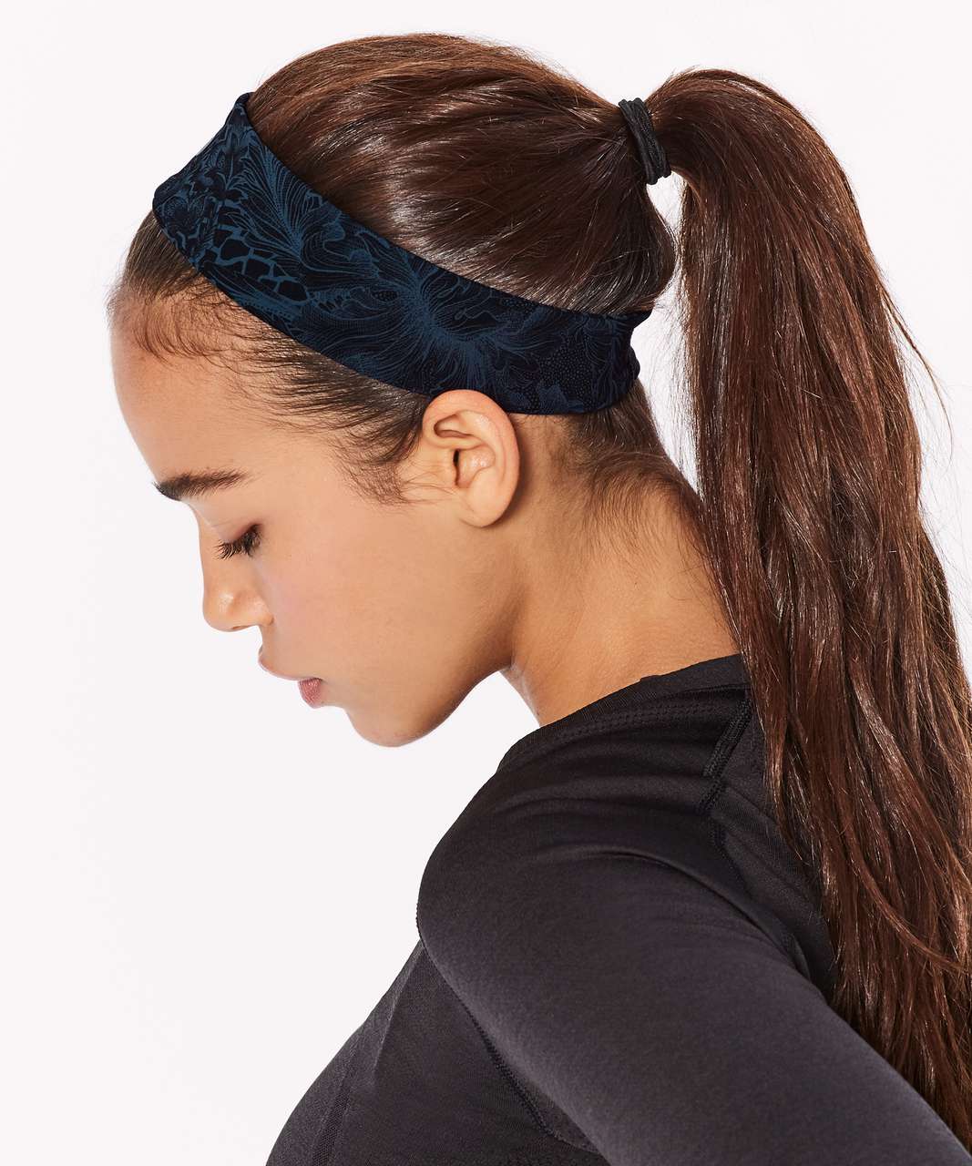 Lululemon Fly Away Tamer Headband II *Luxtreme - Nouveau Mach Blue Black