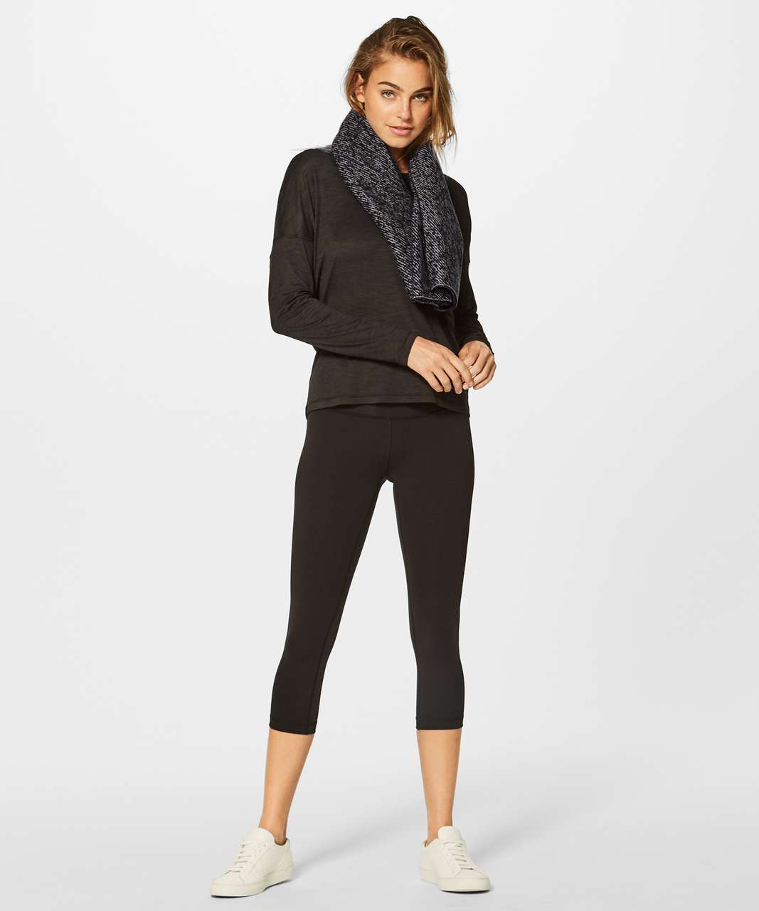 Lululemon Flow & Go Scarf - Heathered Black / Heathered Medium Grey