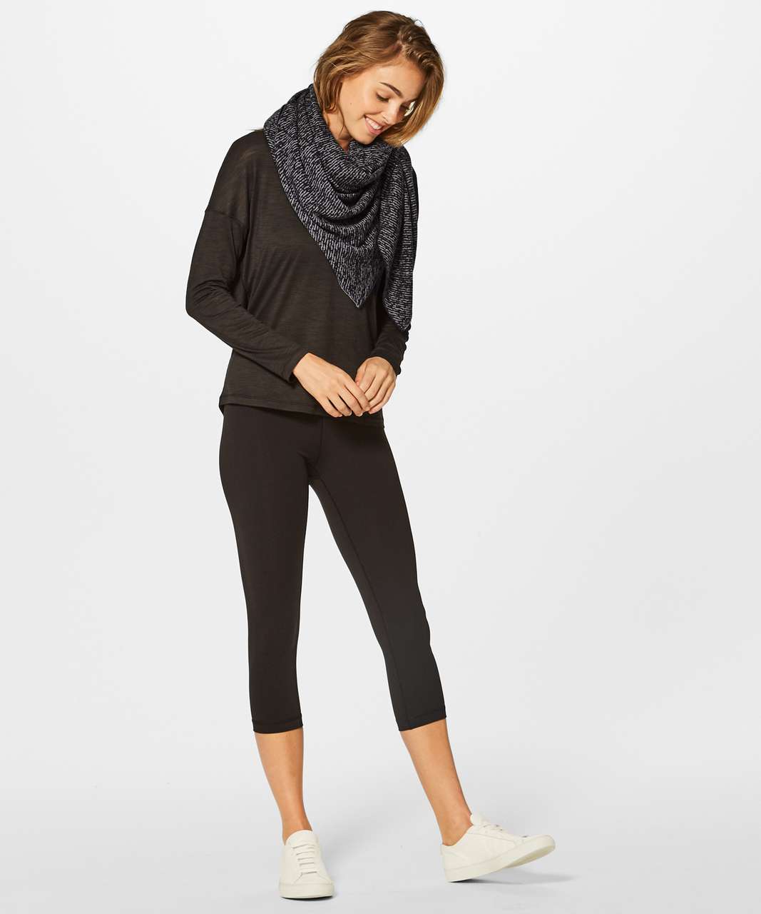 Lululemon Flow & Go Scarf - Heathered Black / Heathered Medium Grey