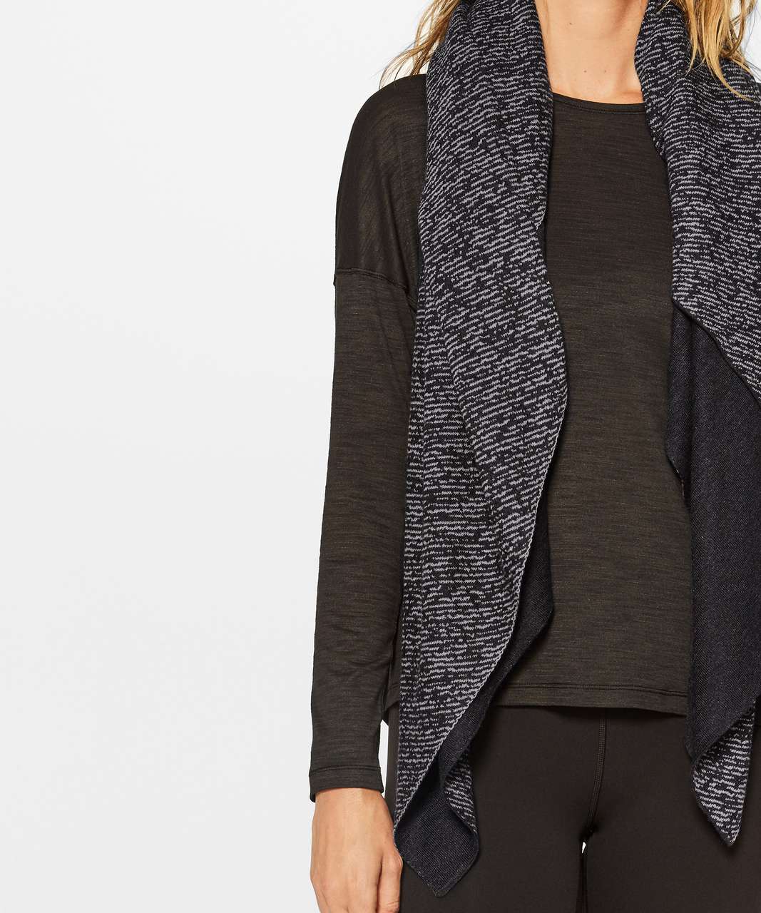 Lululemon Flow & Go Scarf - Heathered Black / Heathered Medium Grey