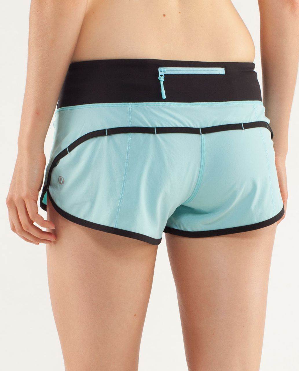 Lululemon Run:  Speed Short - Angel Blue / Black