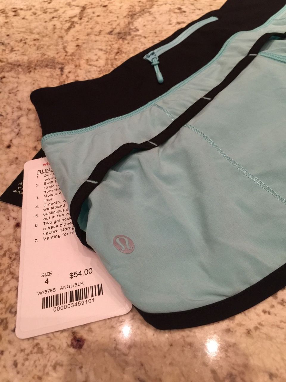 Lululemon Run:  Speed Short - Angel Blue / Black