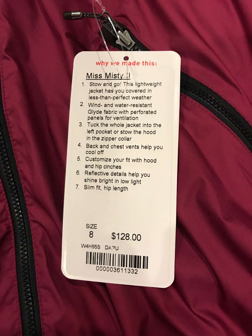 Lululemon Miss Misty Jacket II - Dashing Purple 