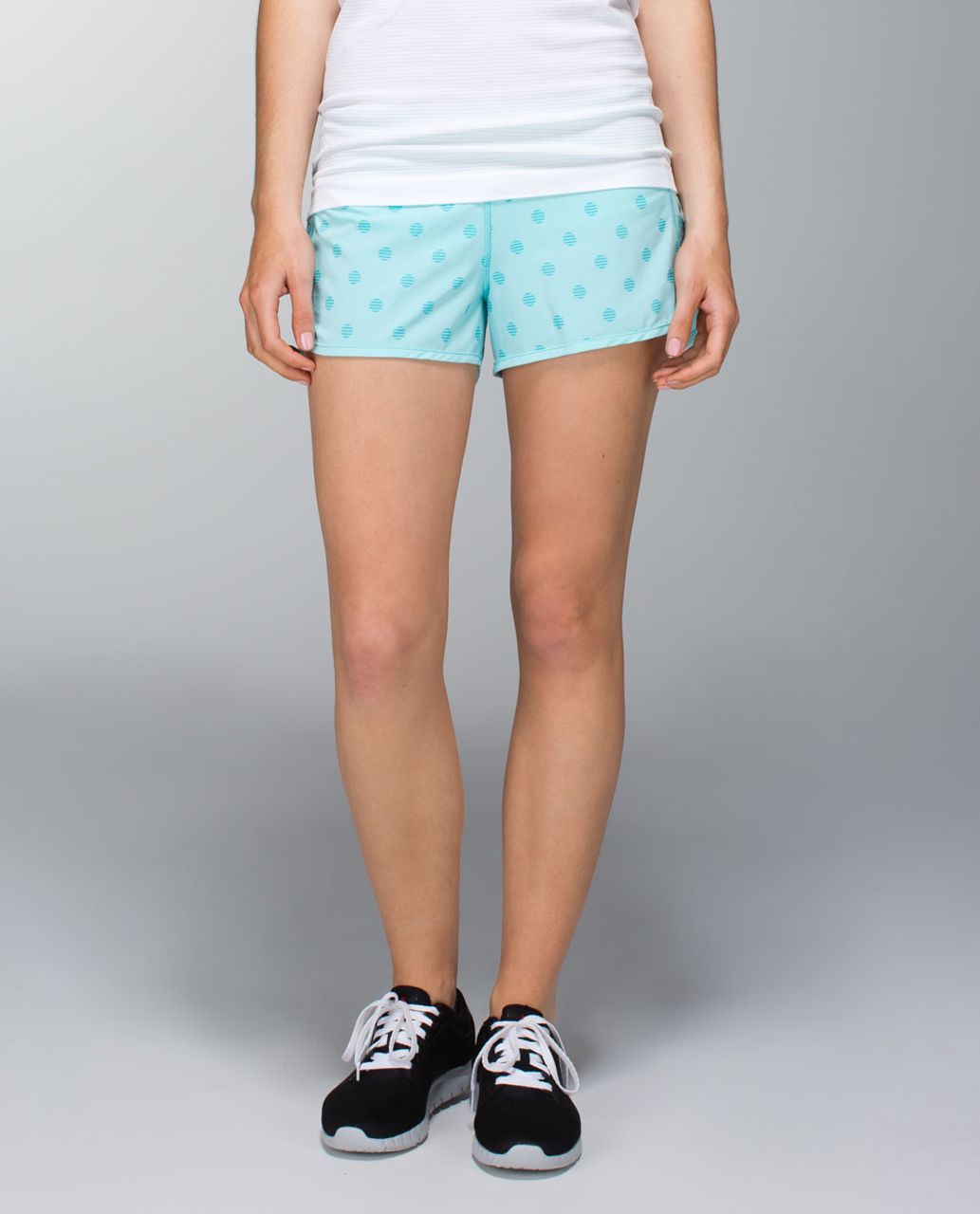 Lululemon Run:  Speed Short *4-way Stretch - Stripe Dot Printed Angel Blue / Angel Blue