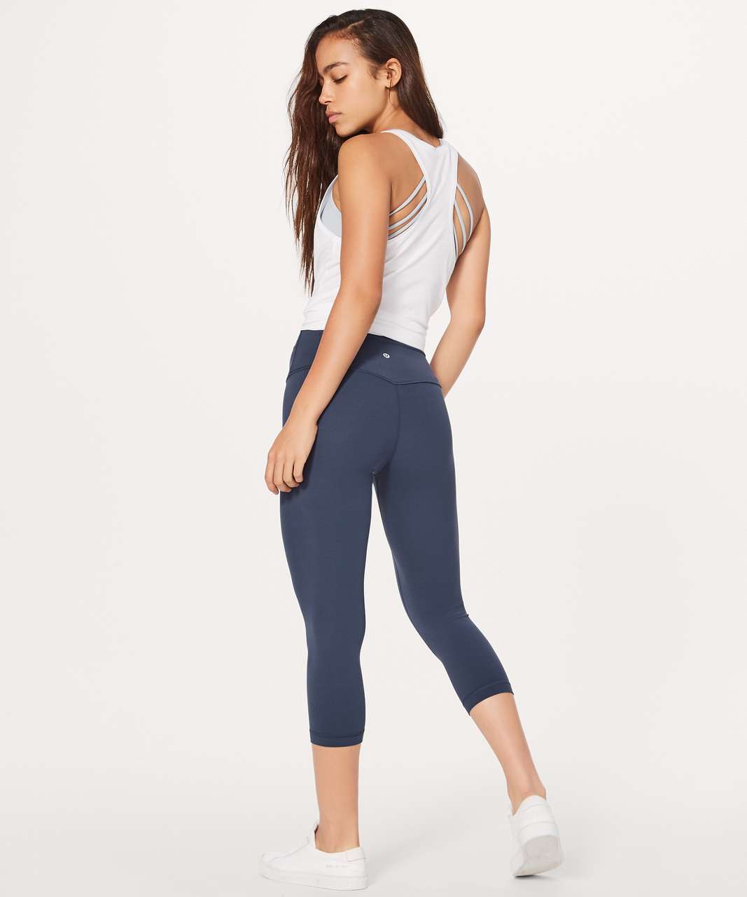 Lululemon Zone In Crop - Naval Blue - lulu fanatics