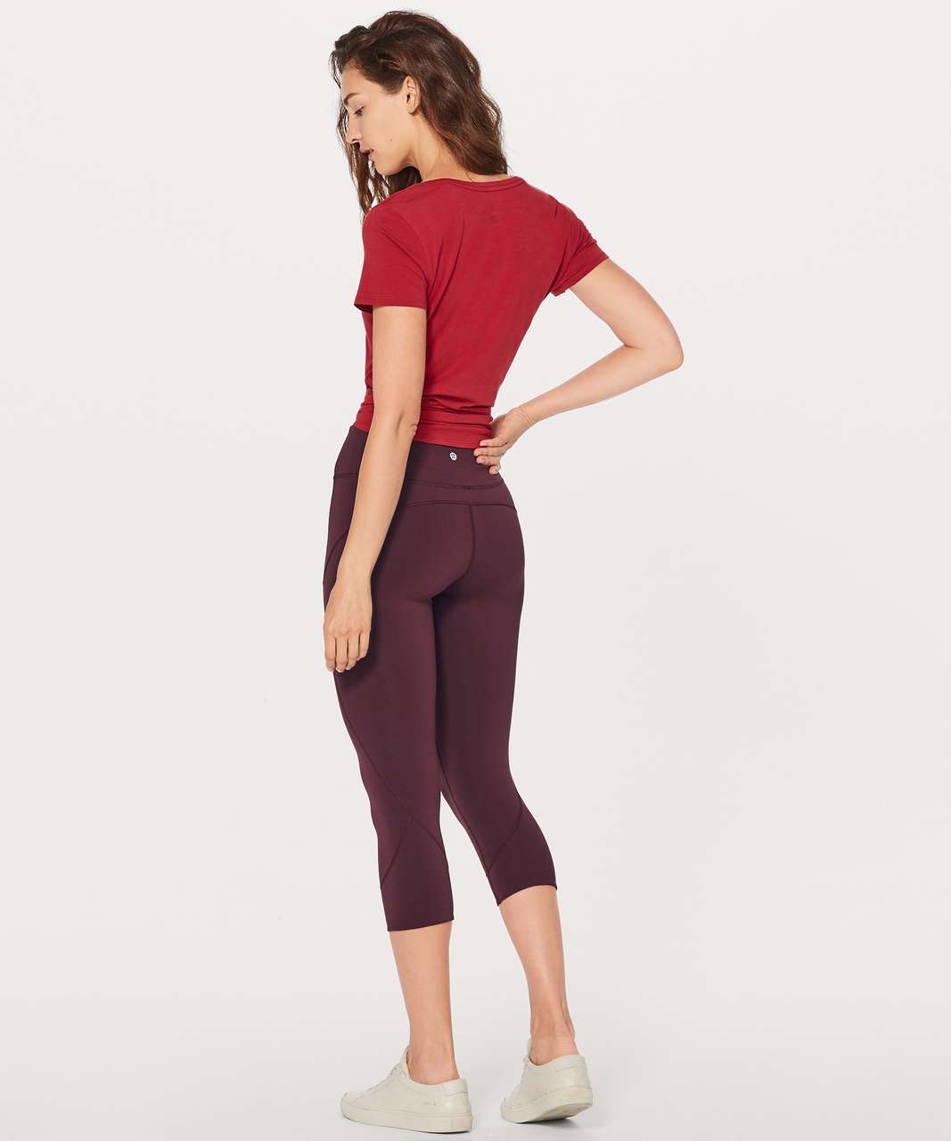 Lululemon In Movement Crop *Everlux 19" - Garnet