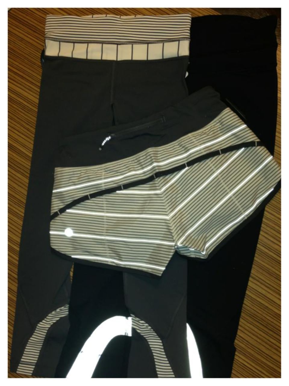 Lululemon Run:  Speed Short - Hyper Stripe Reflective Angel Wing / Soot Light