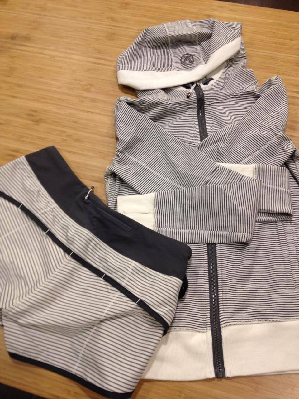 Lululemon Run:  Speed Short - Hyper Stripe Reflective Angel Wing / Soot Light