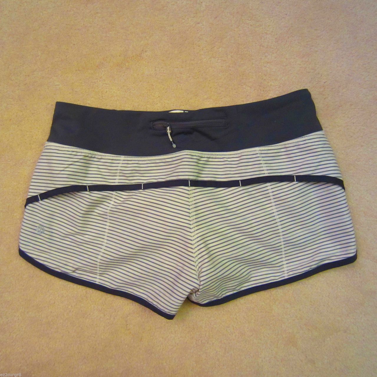 Lululemon Run:  Speed Short - Hyper Stripe Reflective Angel Wing / Soot Light