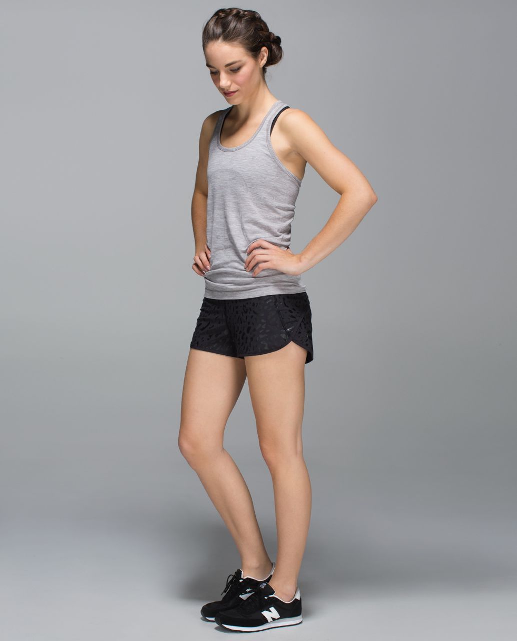 Lululemon Run:  Speed Short *4-way Stretch - Black /  Black