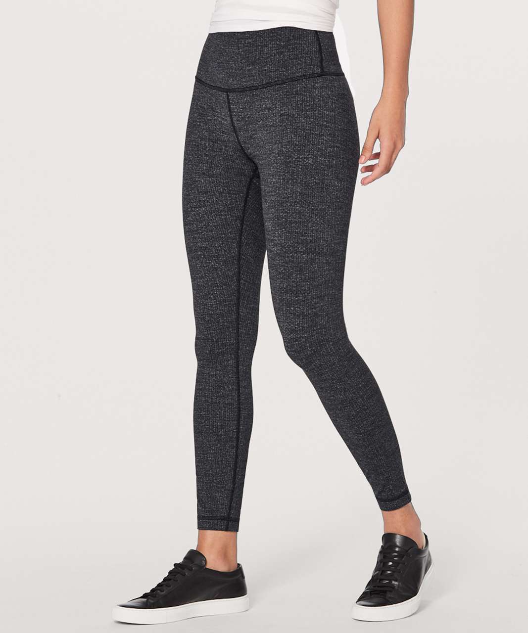 Lululemon Wunder Under Luon Variegated Knit Black Heathered Black