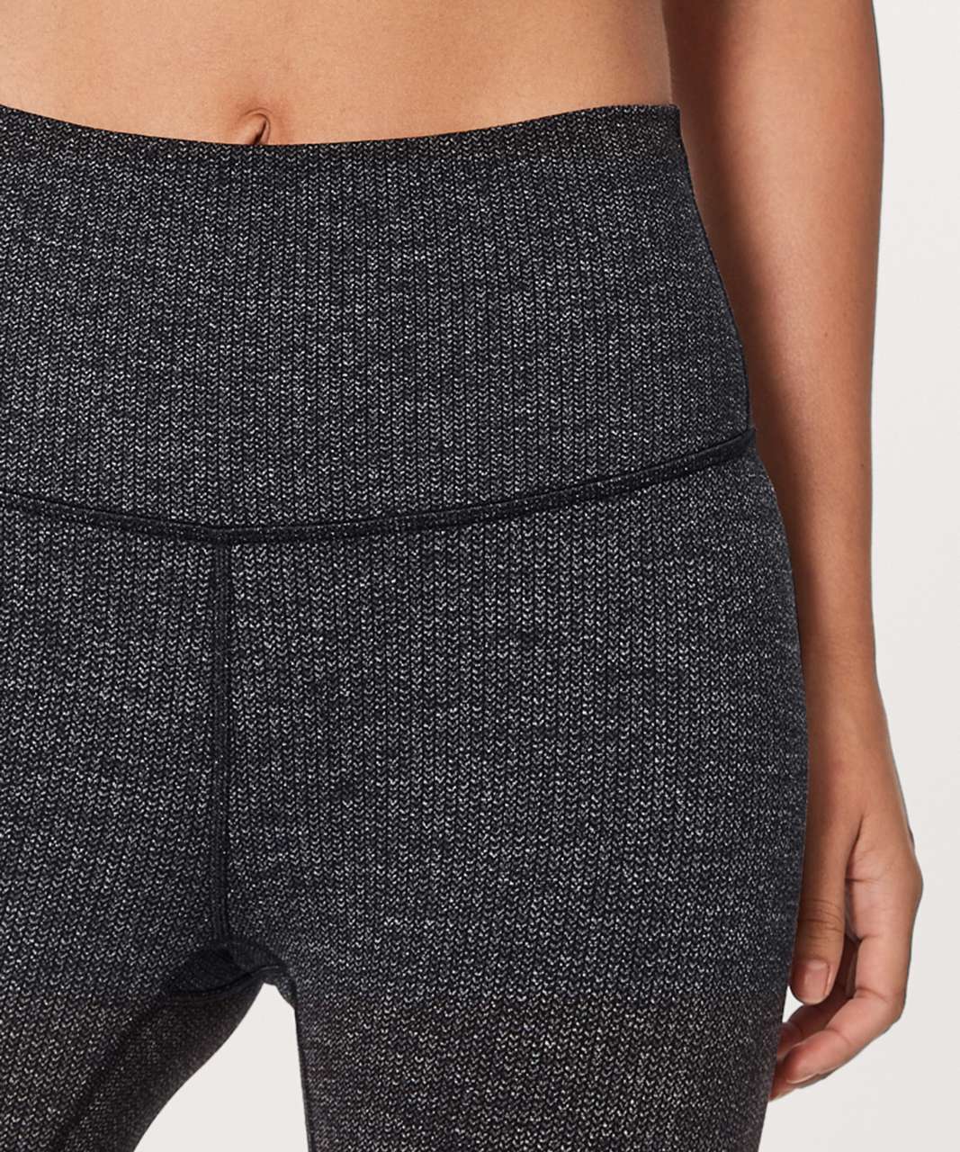 Lululemon Wunder Under Hi-Rise 7/8 Tight *25 - Luon Variegated Knit Black  Heathered Black - lulu fanatics