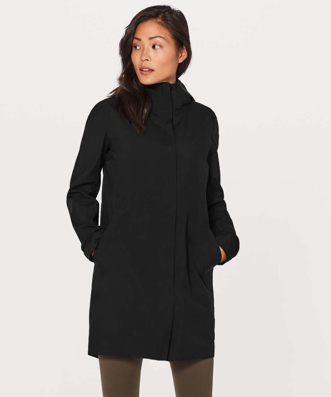 lululemon athletica Rain Rebel Hooded Glyde Jacket in Black