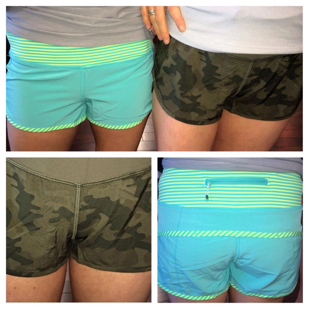 Lululemon Run:  Speed Short *4-way Stretch - Bali Breeze / 1/8 Stripe Printed Bali Breeze