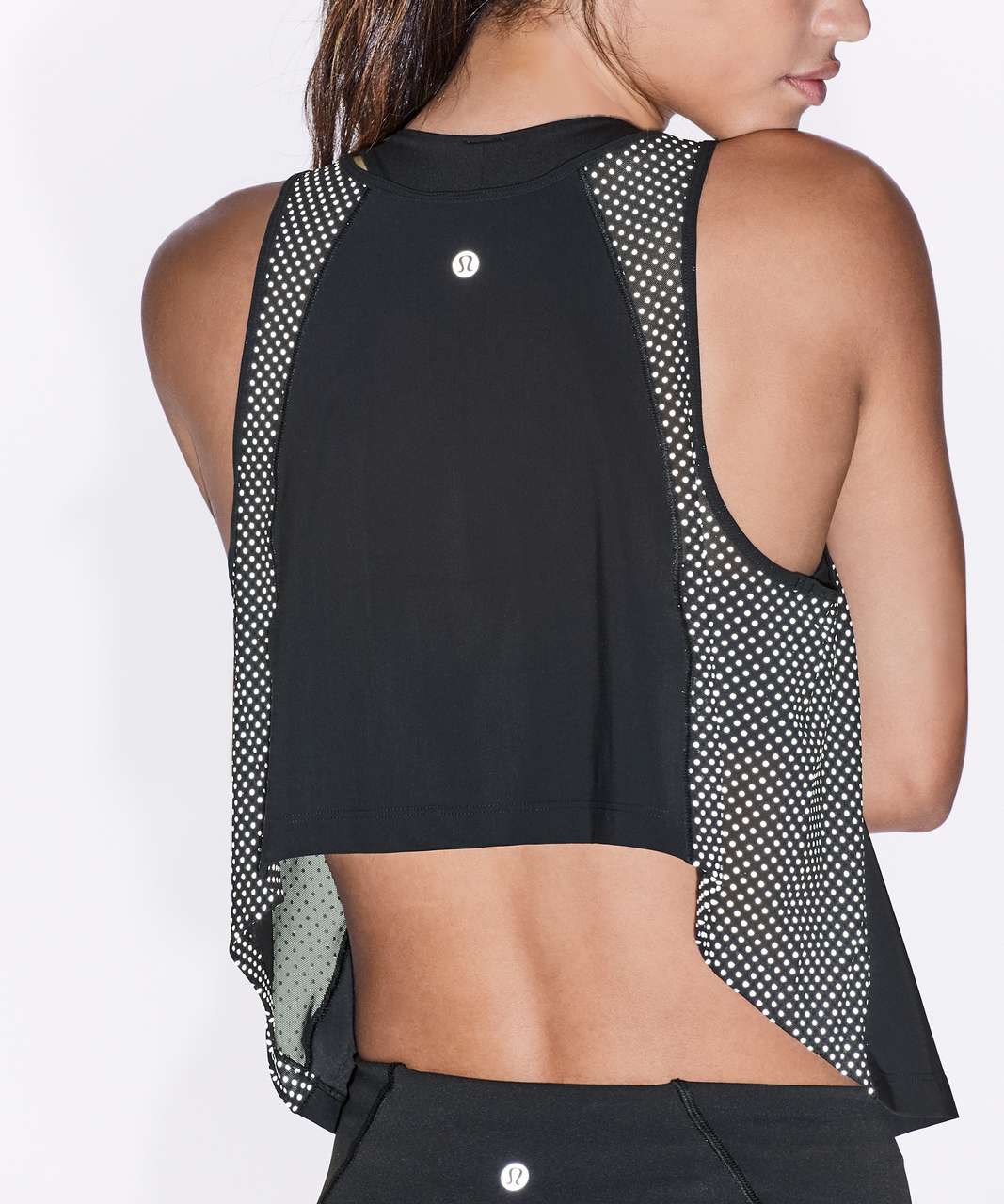 Lululemon Shine Bright Tank - Black / Reflective Polka Dot Silver