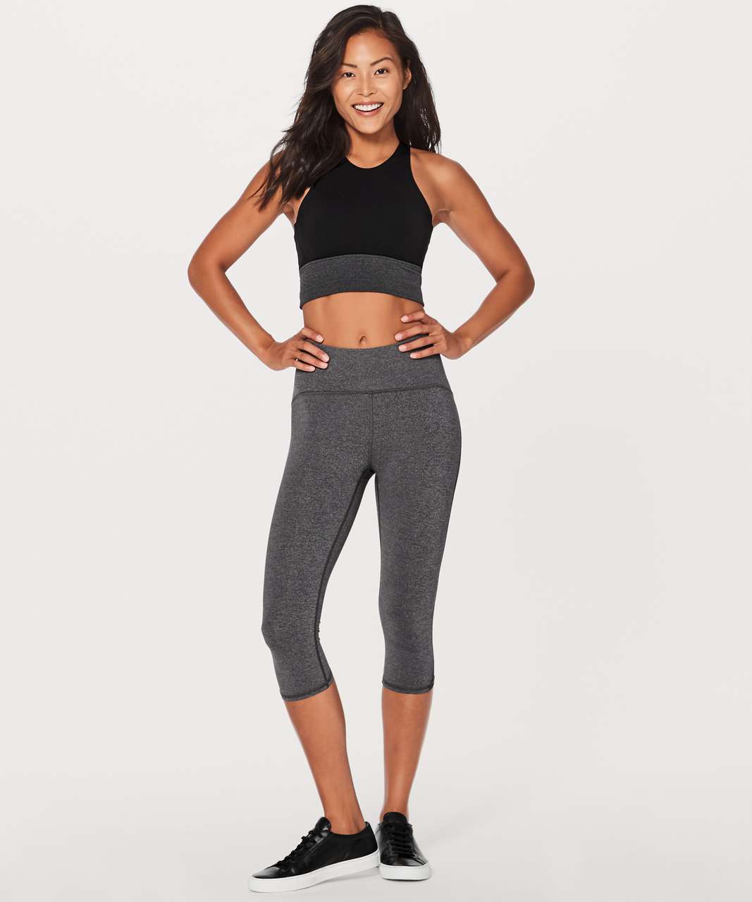 Lululemon Back In Action Bra - Black / Heathered Black