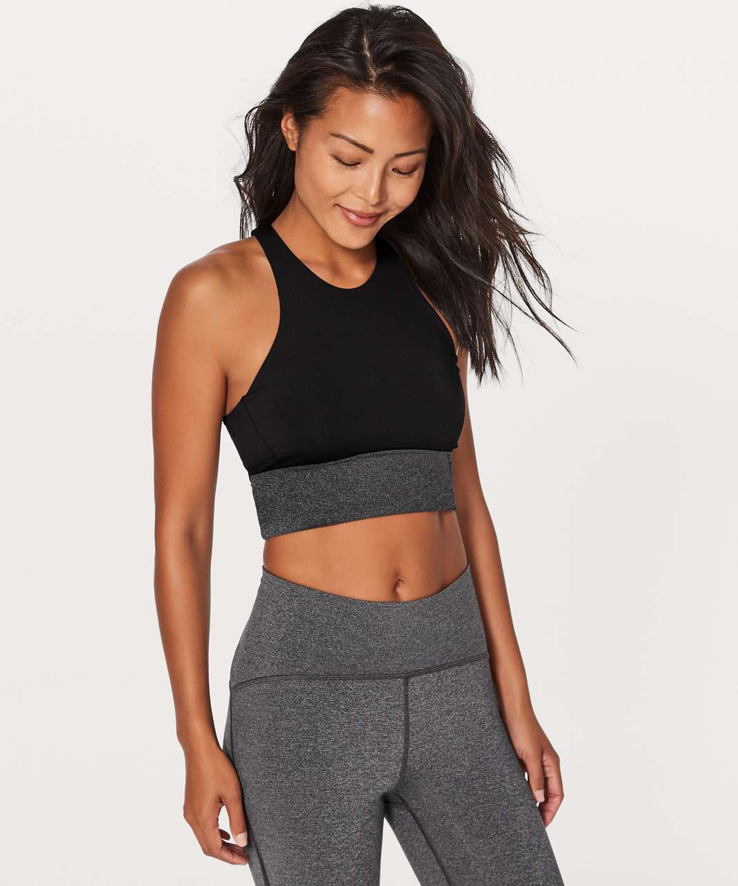 Lululemon Splendour Bra - Tonka Stripe Black Heathered Slate / Black - lulu  fanatics