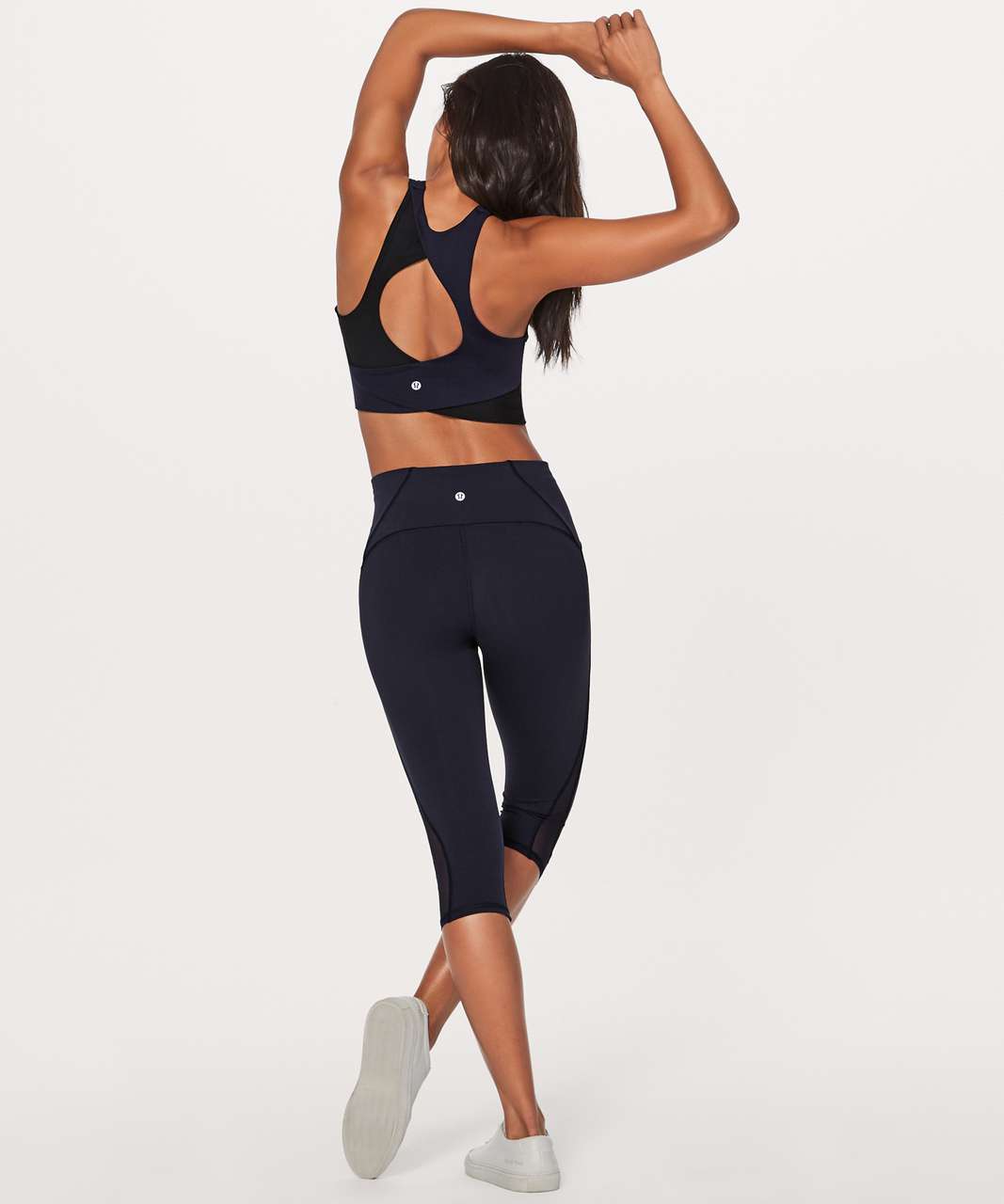 Lululemon Back In Action Bra - Midnight Navy / Black - lulu fanatics