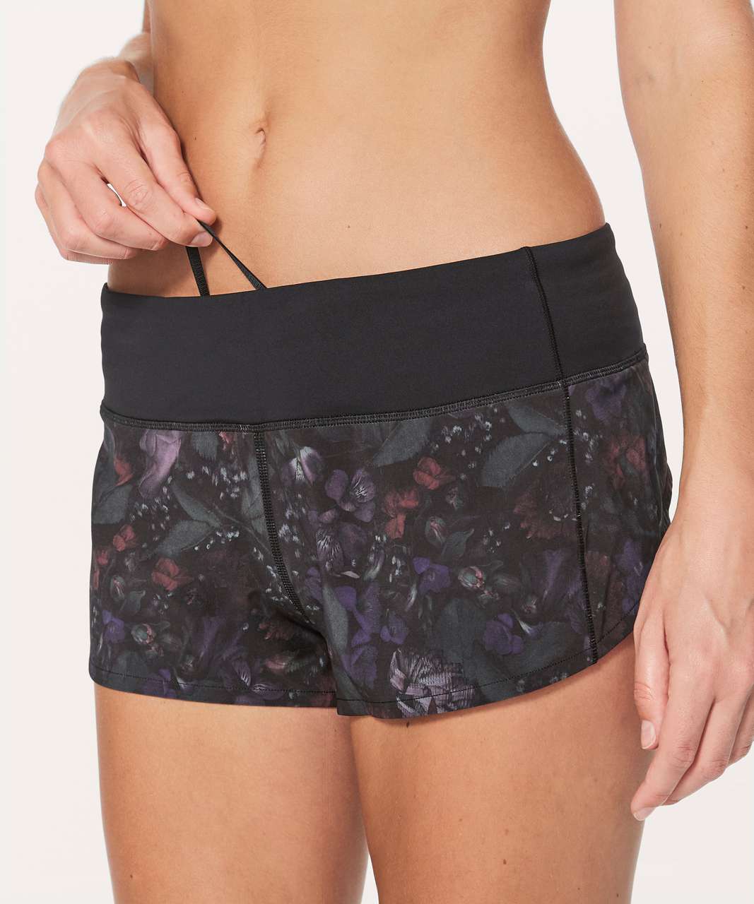 Lululemon Speed Up Short *2.5" - Frozen Flourish Multi / Black