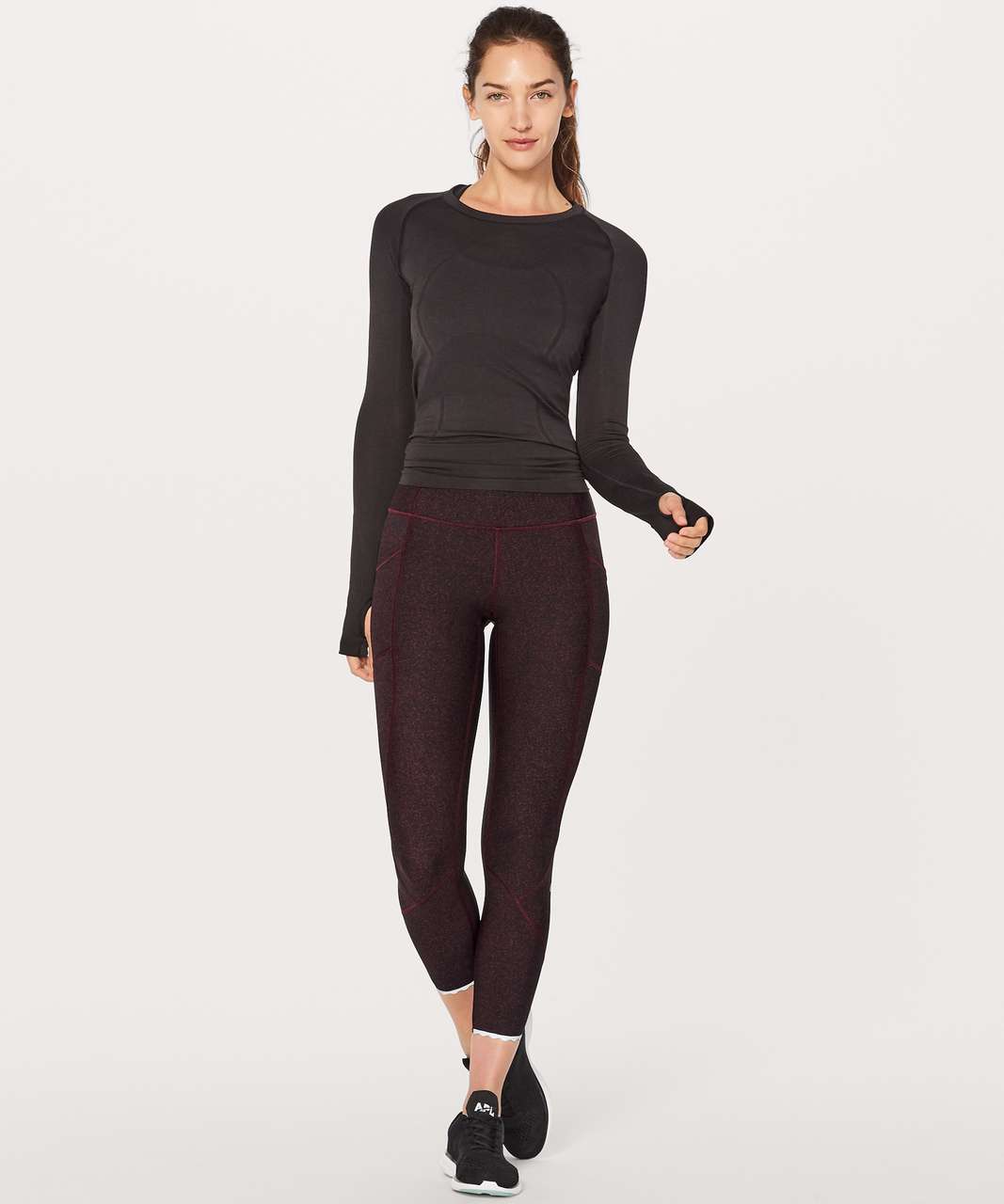 Lululemon Tight Stuff Tight II (25) - Granulite Garnet Black - lulu  fanatics