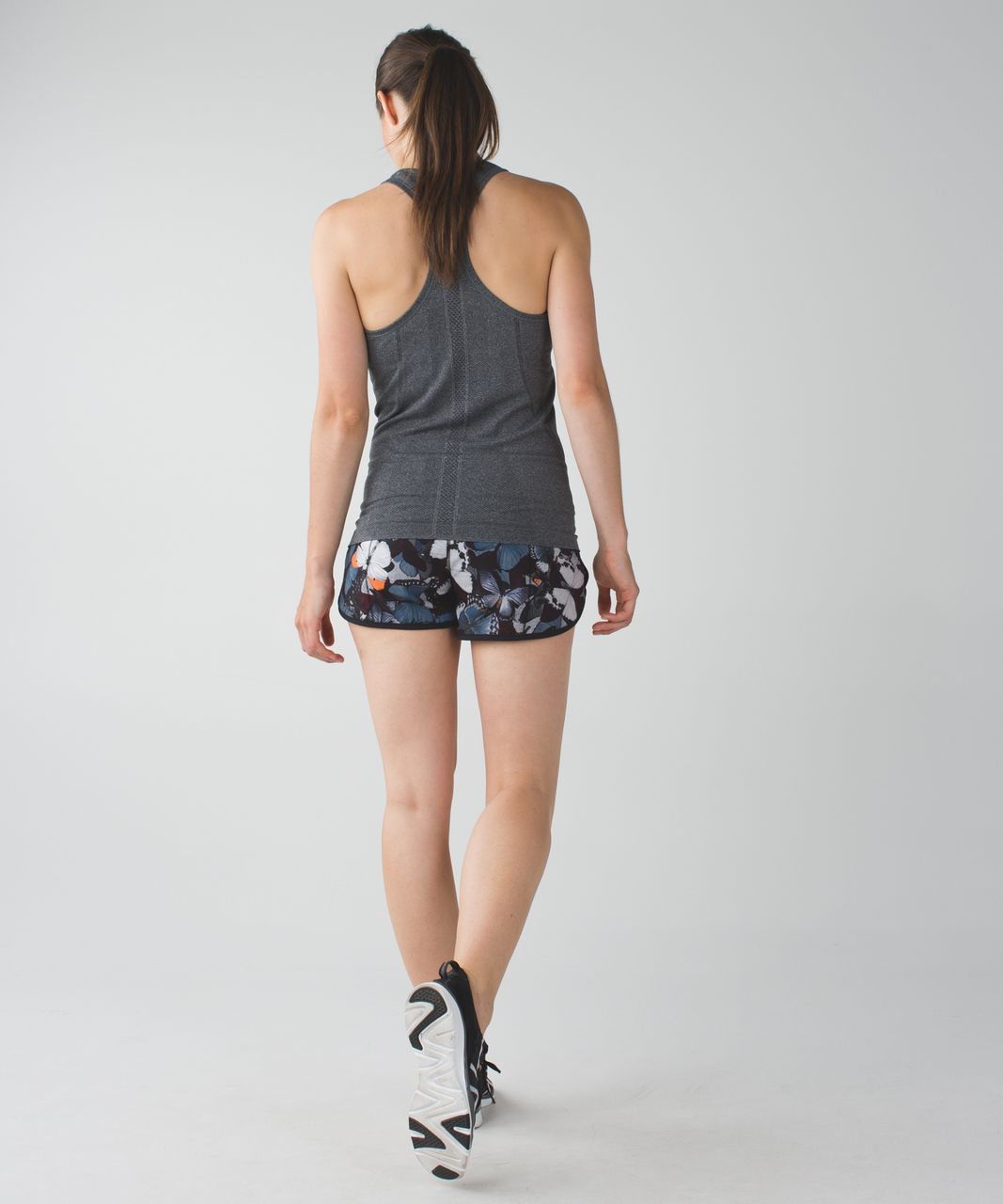 Lululemon Run:  Speed Short *4-way Stretch - Biggie So Fly Butterfly Pizzaz Multi / Black