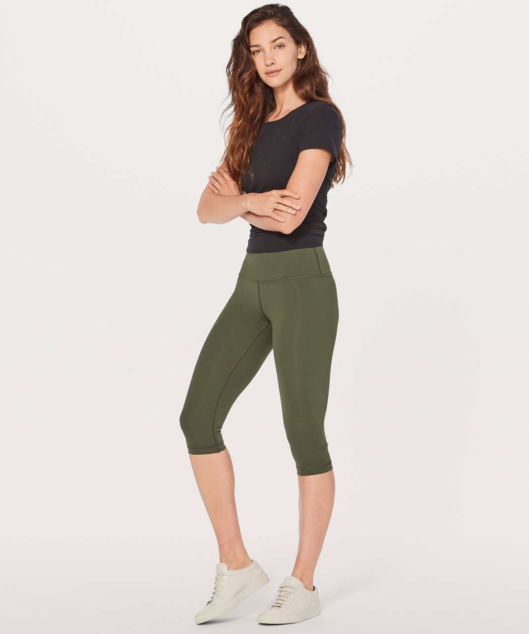 Lululemon Wunder Under Hi-Rise 1/2 Tight *Full-On Luxtreme 17" - Dark Olive (First Release)