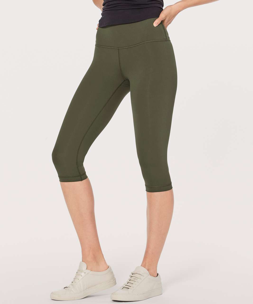 Lululemon Wunder Under Hi-Rise 1/2 Tight *Full-On Luxtreme 17" - Dark Olive (First Release)