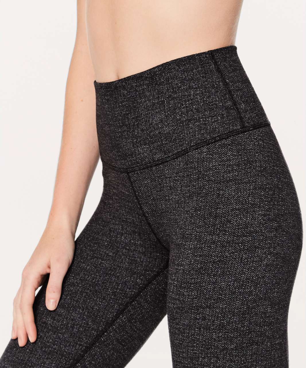 Lululemon Wunder Under Luon Variegated Knit Black Heathered Black Size: 4 -  24”