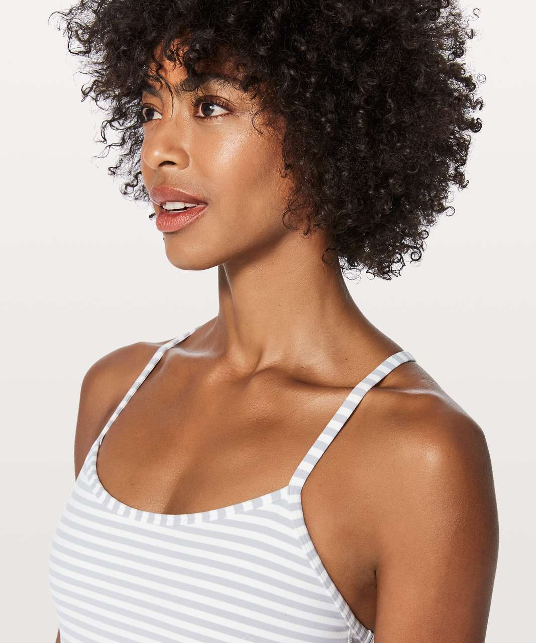 Lululemon Power Y Tank *Luon - Classic Stripe White Silver Fox - lulu  fanatics