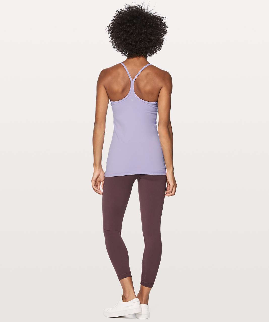 Lululemon Size 6 Strappy Seamless Yoga Shelf Tank CHBY/PWBE Powder