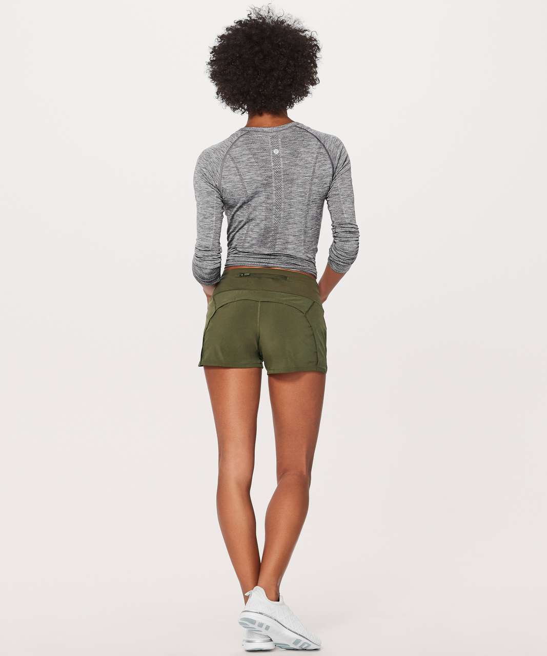 Lululemon Run Times Short II (4") - Dark Olive