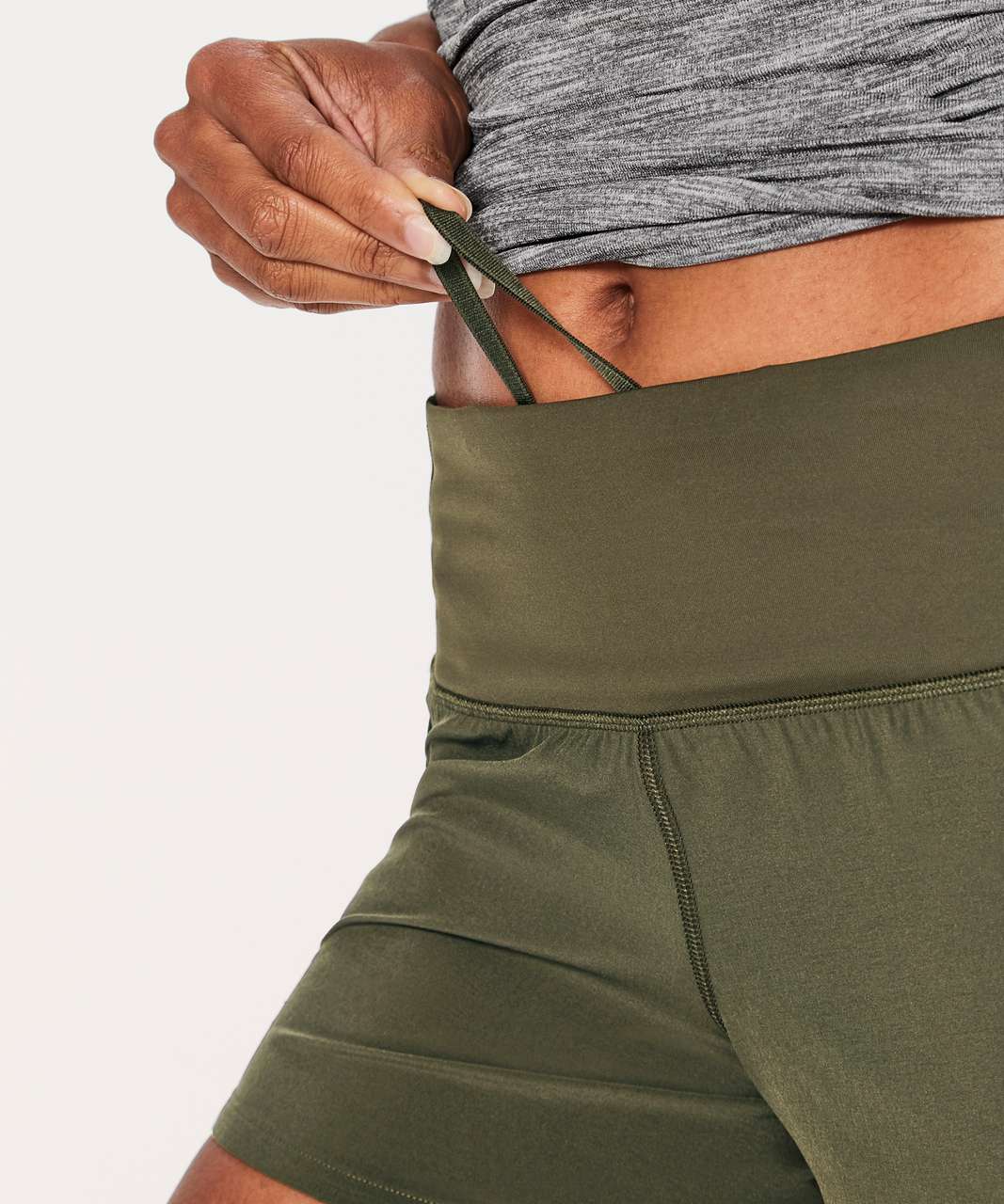 Lululemon Run Times Short II (4") - Dark Olive