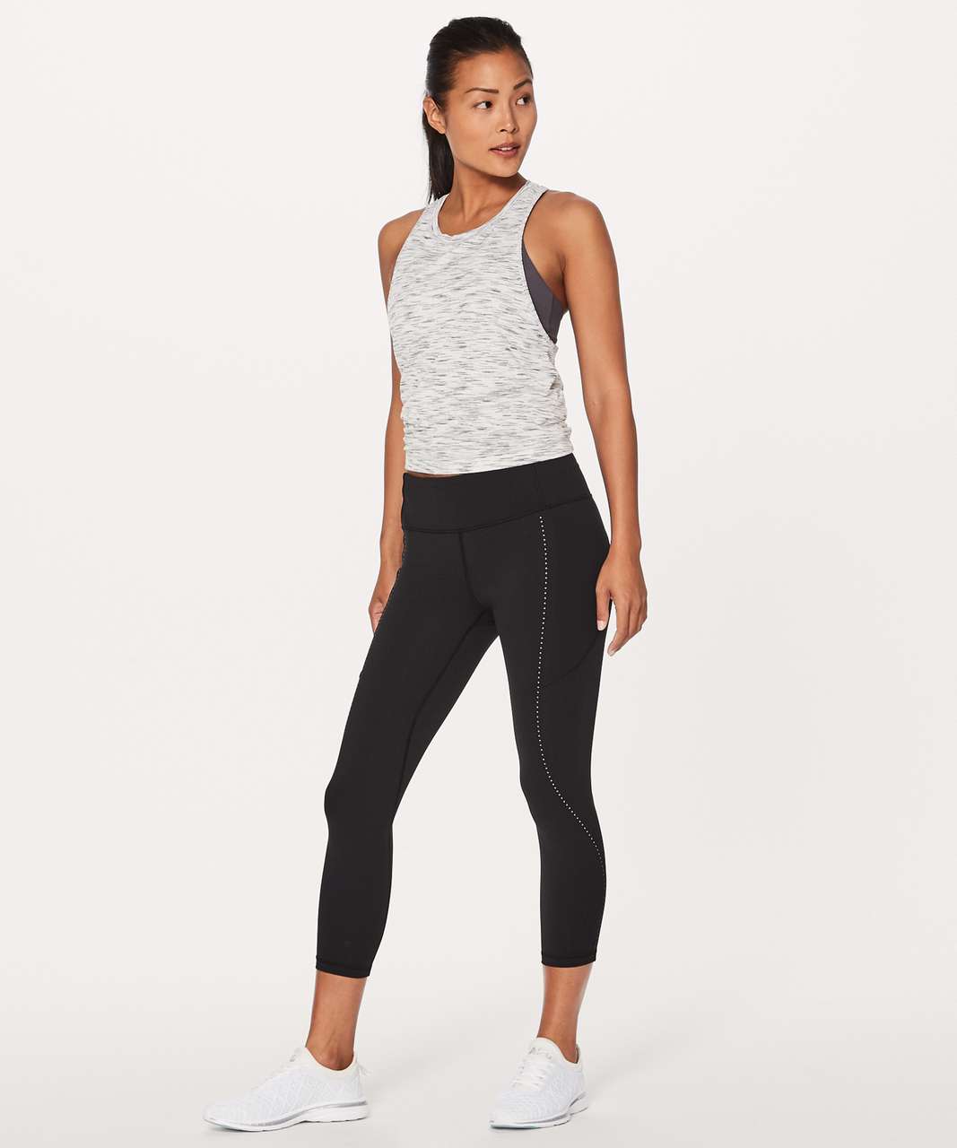 Lululemon Extra Mile Crop (Reflective 23") - Black