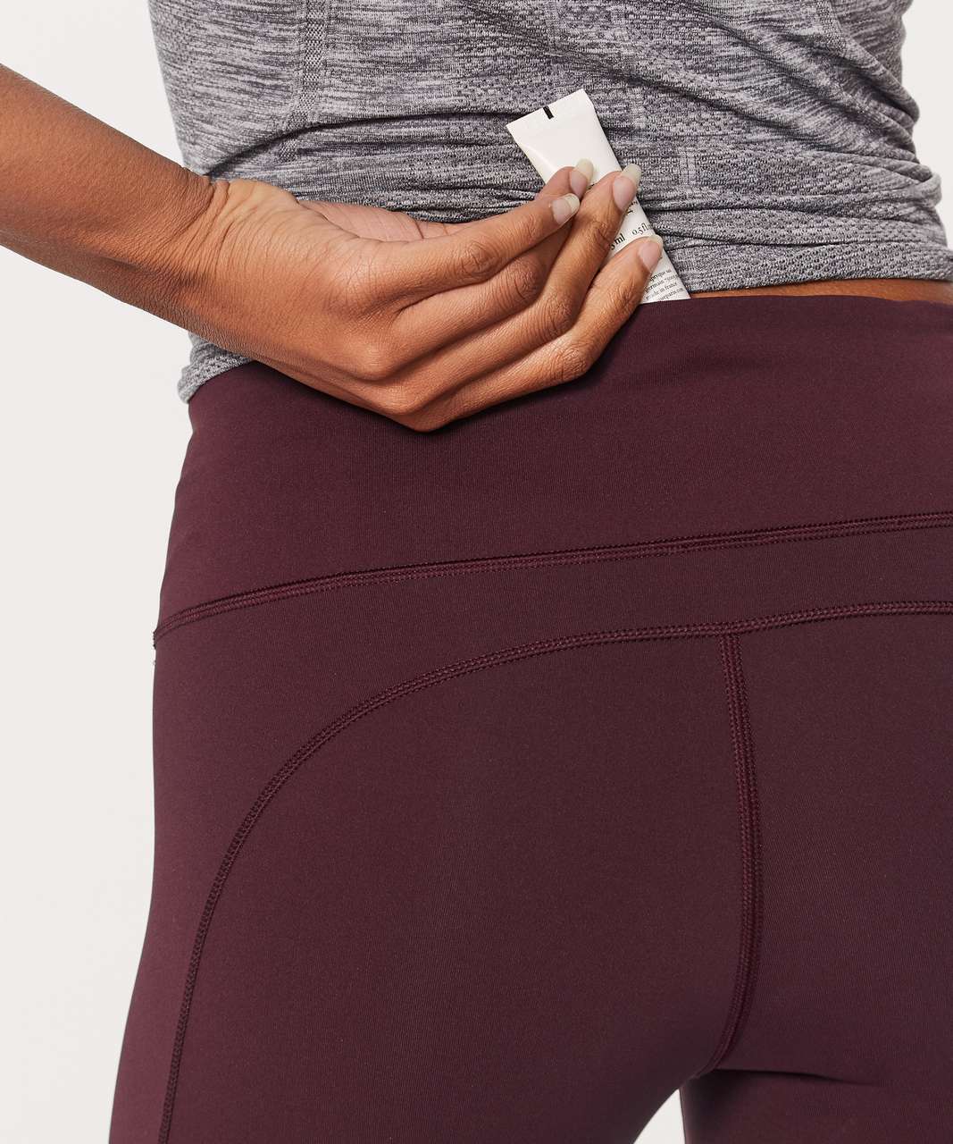 Lululemon Extra Mile Crop (Reflective 23) - Garnet - lulu fanatics