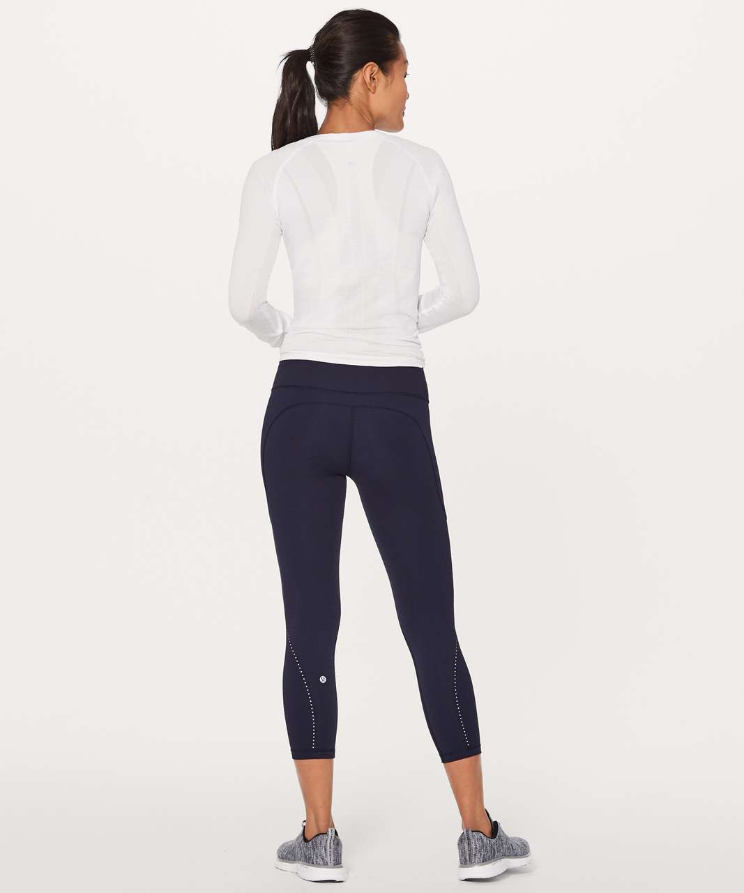 Lululemon Extra Mile Crop (Reflective 23") - Midnight Navy