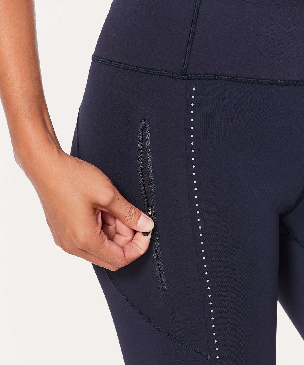 Lululemon Extra Mile Crop (Reflective 23") - Midnight Navy