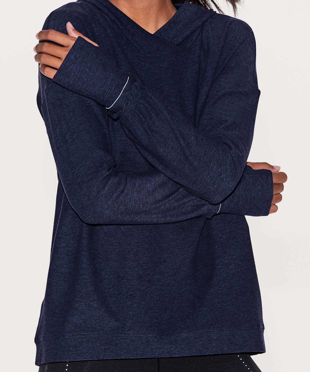 Lululemon Extra Mile Hoodie - Heathered Hero Blue / Black