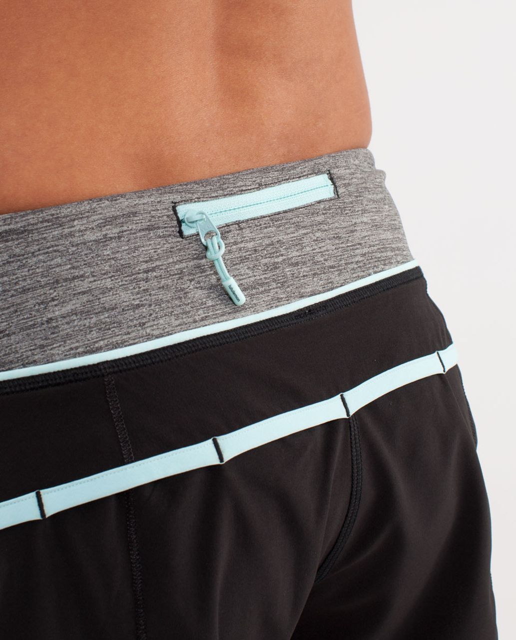 Lululemon Run:  Speed Short - Black / Aquamarine