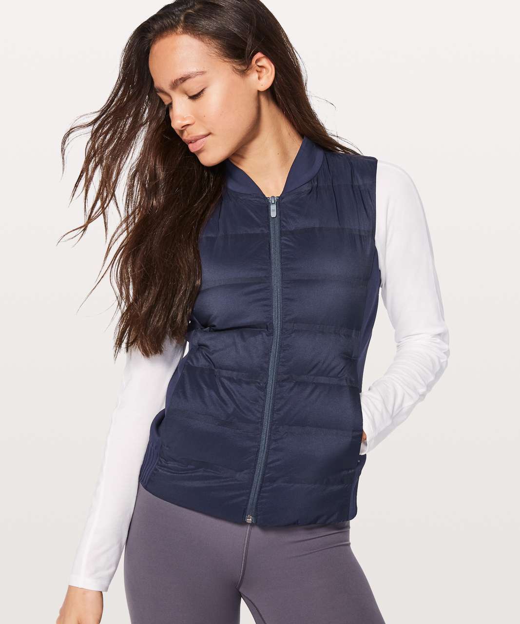 NWOT - Lululemon Down For It All Vest Midnight Navy & Dark Chrome | SIZE: 2