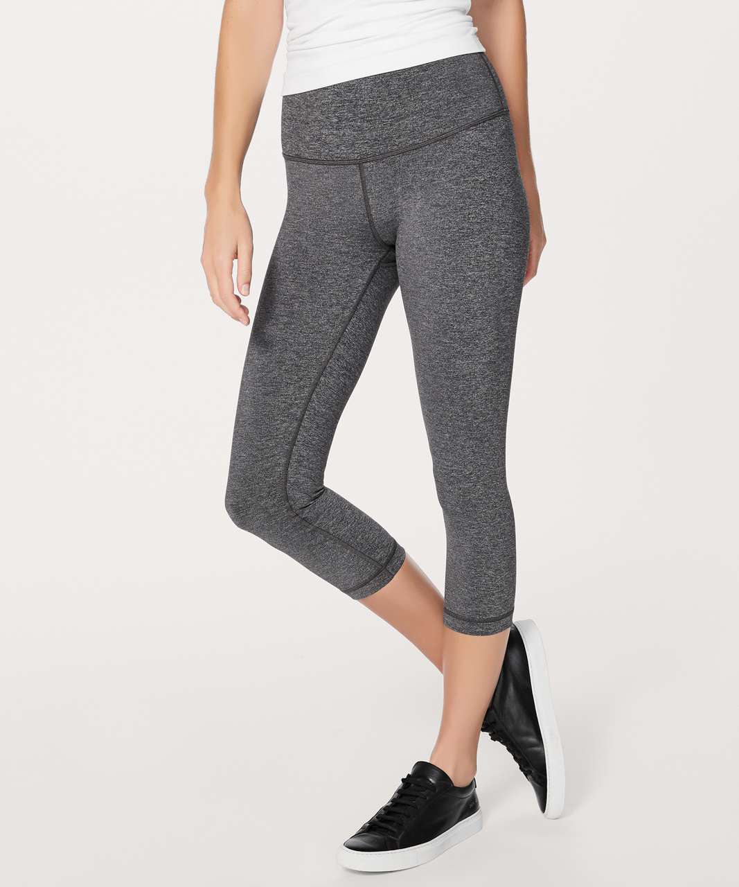 Lululemon Wunder Under Crop *Reversible - Black / Deep Coal - lulu fanatics