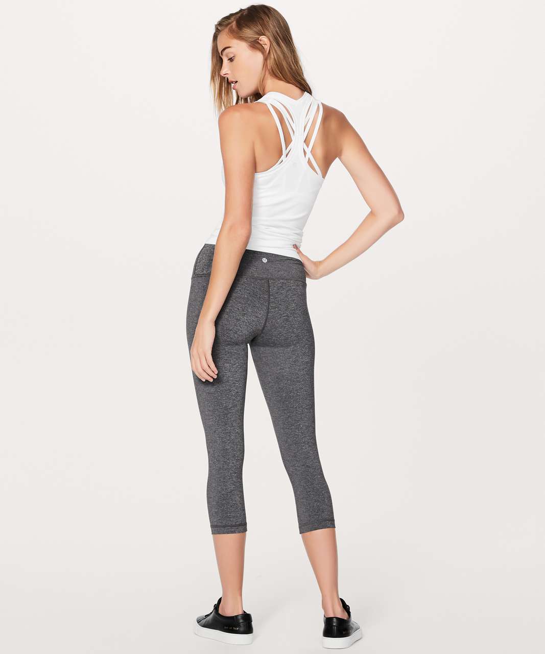 Lululemon Wunder Under Low-Rise Tight *28 - Heathered Herringbone  Heathered Black Black - lulu fanatics