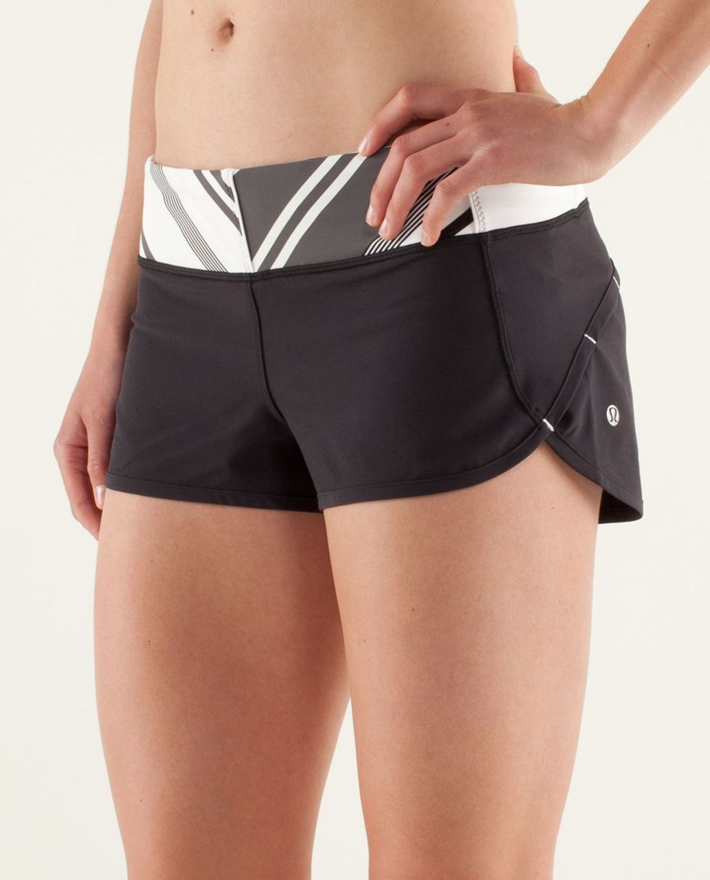 Lululemon Run:  Speed Short - Black / Quilt Summer13 2