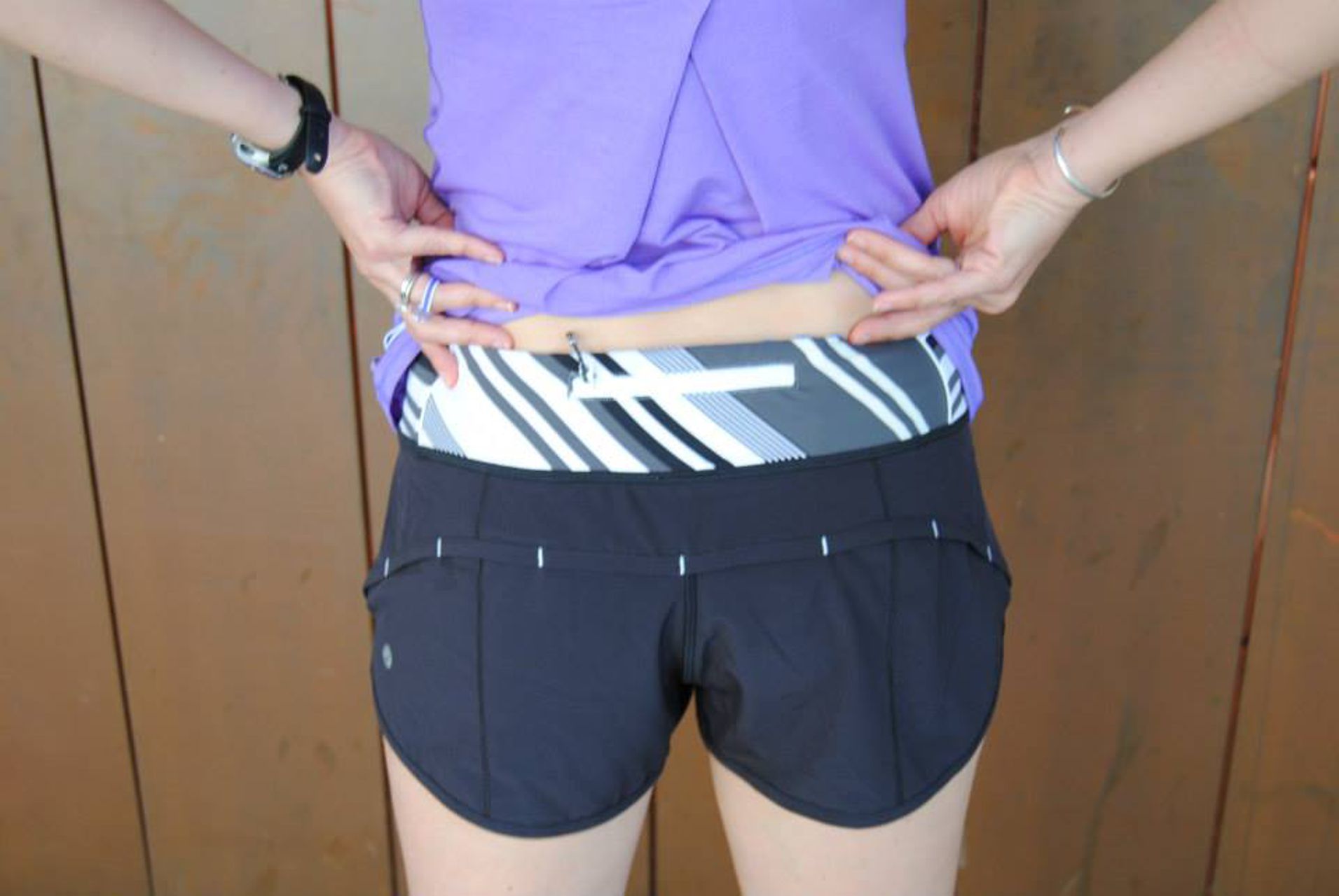 Lululemon Run:  Speed Short - Black / Quilt Summer13 2