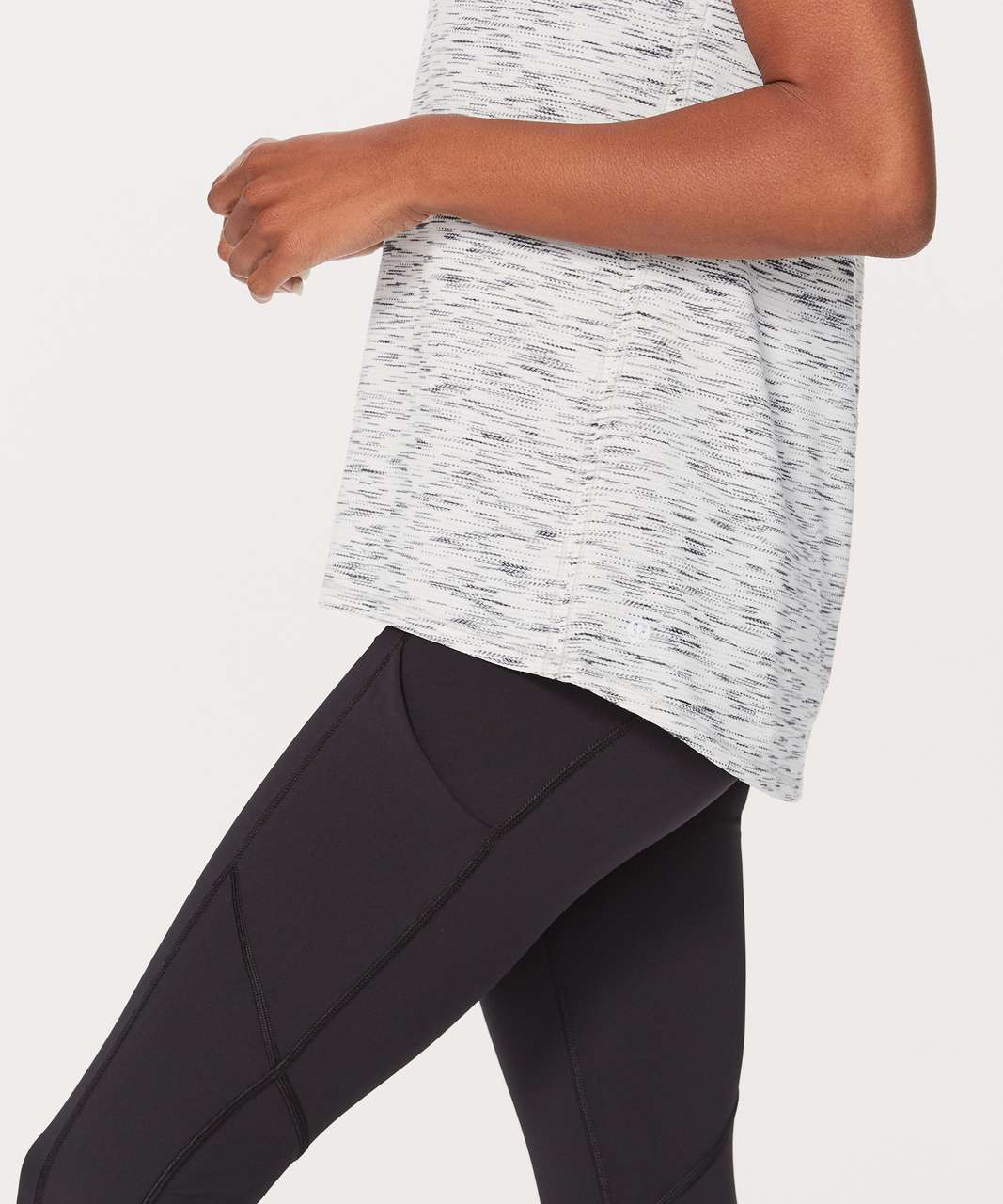 Lululemon Extra Mile Short Sleeve - Tiger Space Dye Black White