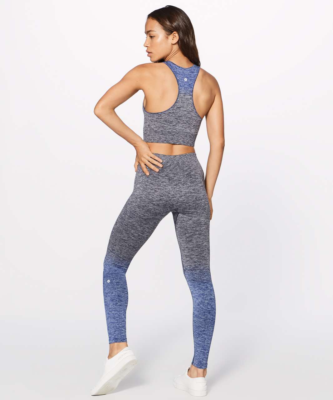 Lululemon Balance & Resist 7/8 Tight (25") - Midnight Navy / White / Psychic