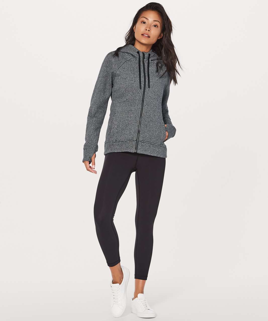 Lululemon Warm For Winter Jacket - Heathered Speckled Black / Black