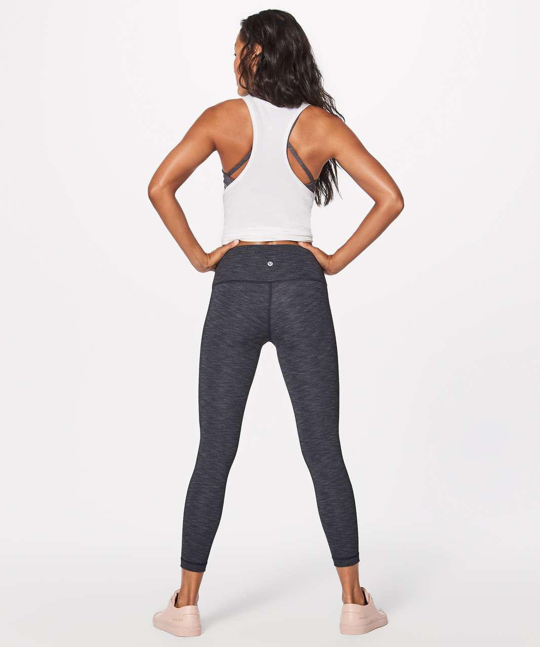 Lululemon lab High Rise Run Tight 25 - Disrupt Grid Emboss Black - lulu  fanatics