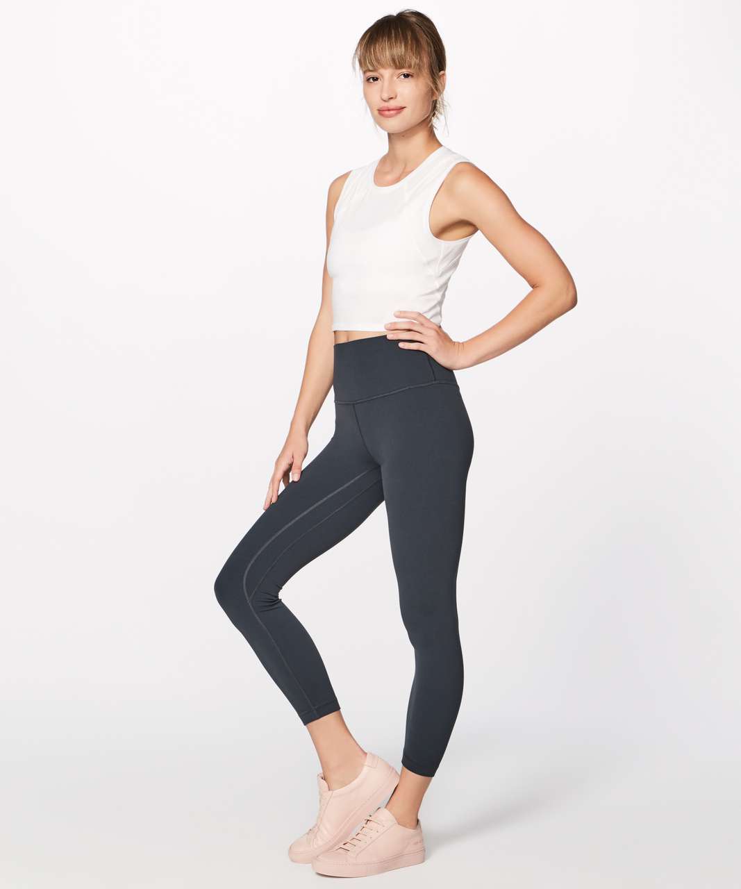 Lululemon Line Up Crop Tank - White - lulu fanatics