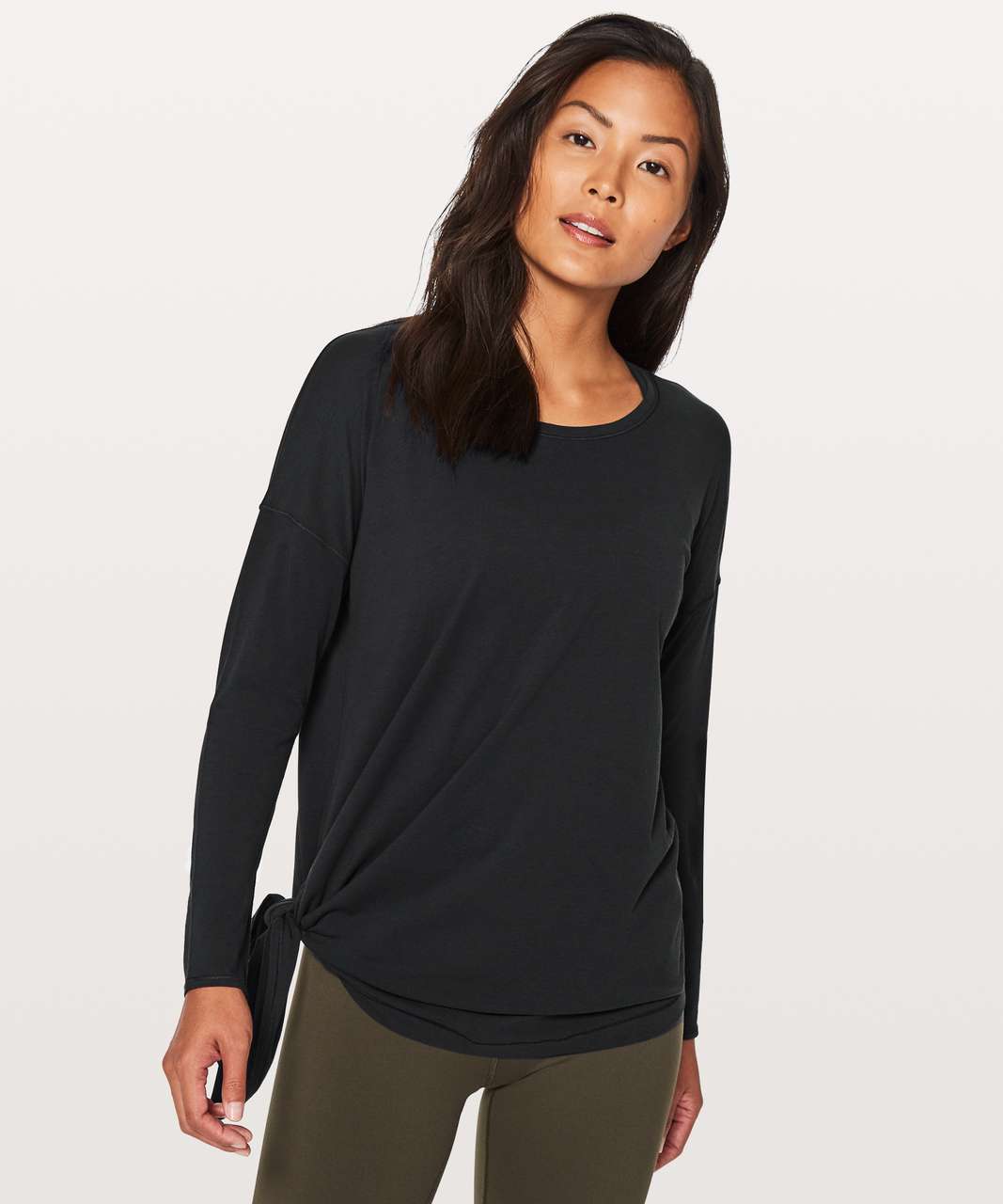 Lululemon Mission Long Sleeve Button Down - Soot - lulu fanatics