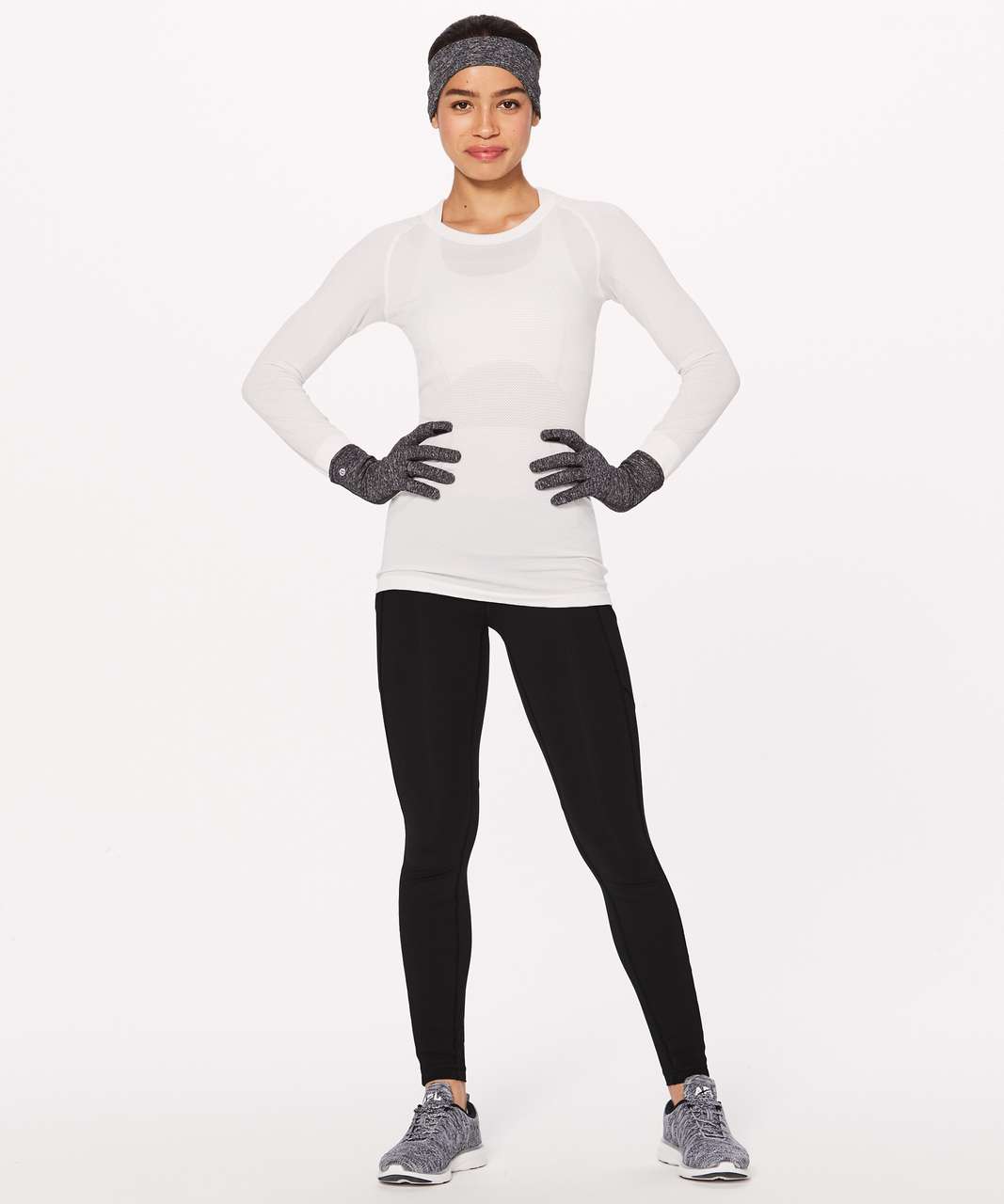 Lululemon Run It Out Gloves (Special Edition) - Reconnect Heathered Black Silver Reflective